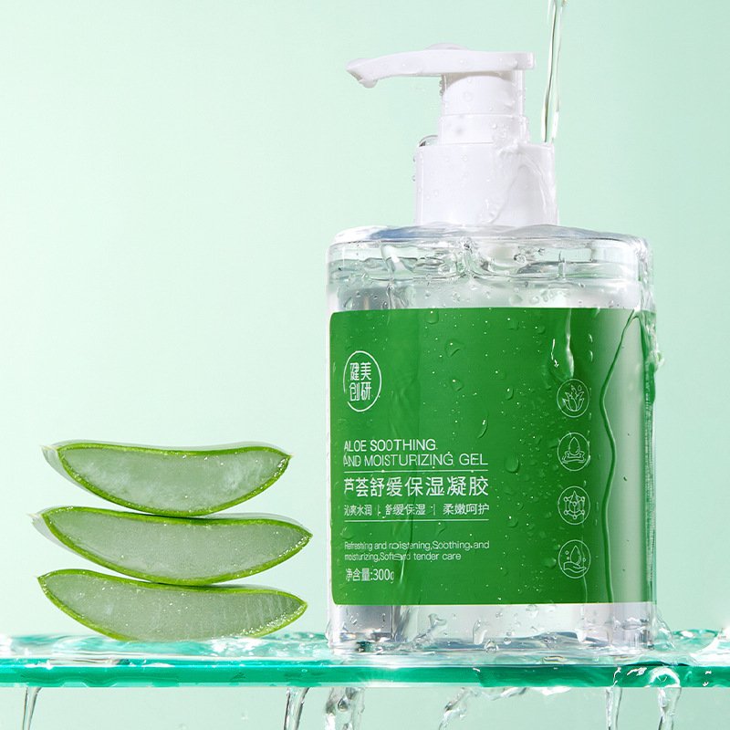 Wholesale soothing moisturizing face cream Repairing Skin Anti Acne 300g large capacity Natural Aloe Vera Gel