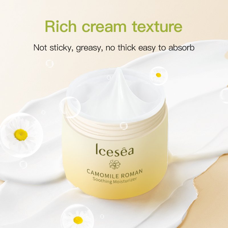 Private label Skin care products icesea moisture camomile roman Sensitive skin is soothed face cream face facial skin care cream