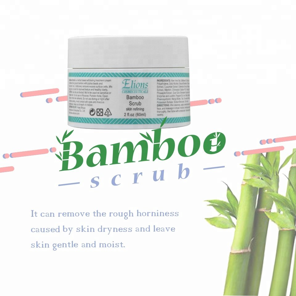 Private Label Bamboo Skin Exfoliator Whitening Fruit Pineapple Papaya Enzymes Face Body Dead Skin Scrub Cream for Oily Dry Skin