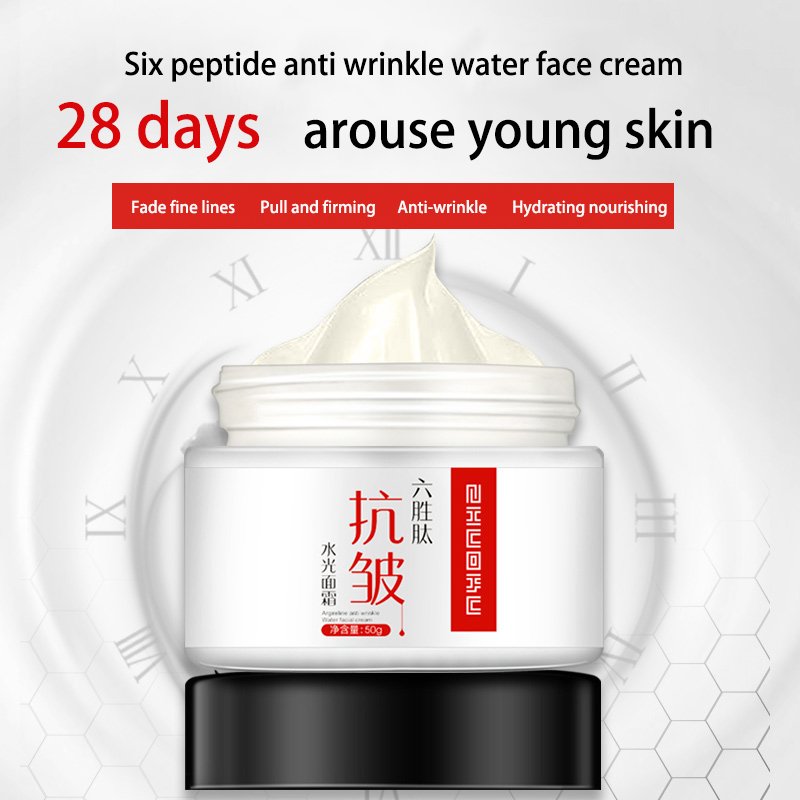 Six peptide anti wrinkle Face Cream Beauty Anti wrinkle Whitening cream Skin Spot lightening cream OEM Cosmetics