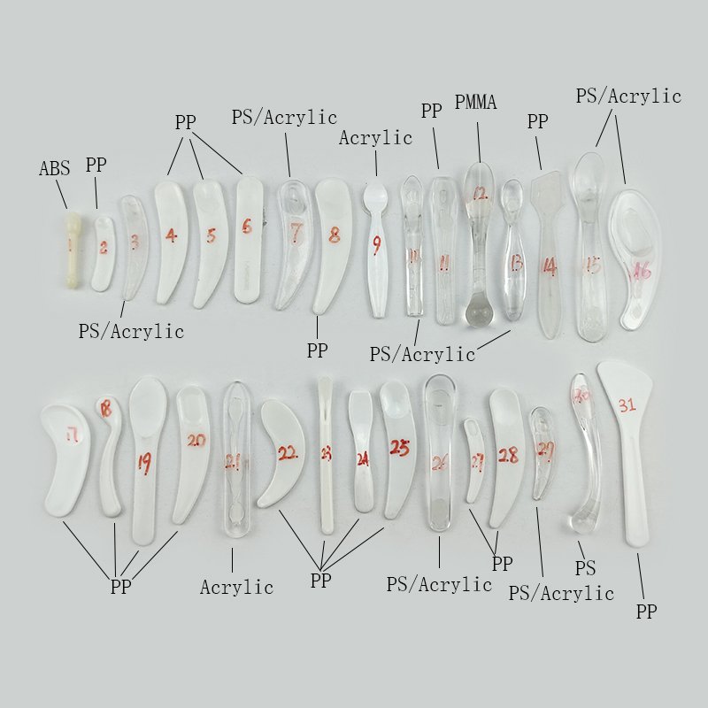 Cosmetic Scoop PP Plastic Cosmetic Spatula White Mask Spoon Skincare Eye Cream Face Cream Spoon