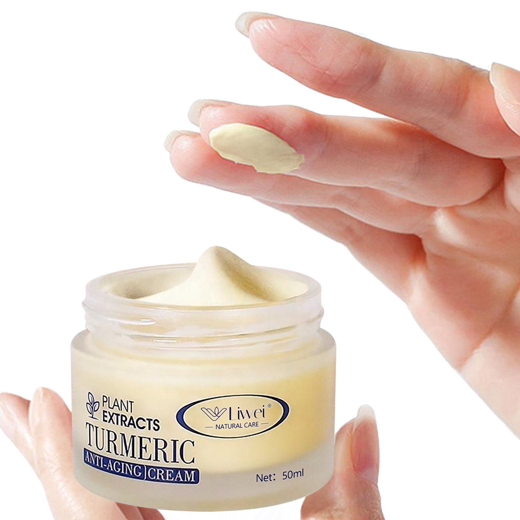 Turmeric Face Cream Turmeric Whitening Moisturizer Herbal Face Cream Natural Wholesale Private Label White Light Yellow Adults