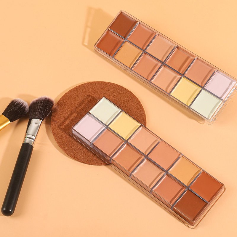 Private Label Pro 12 Color Nude Contour Cream Cover Face Foundation Cream Brighten Corrector Concealer Palette