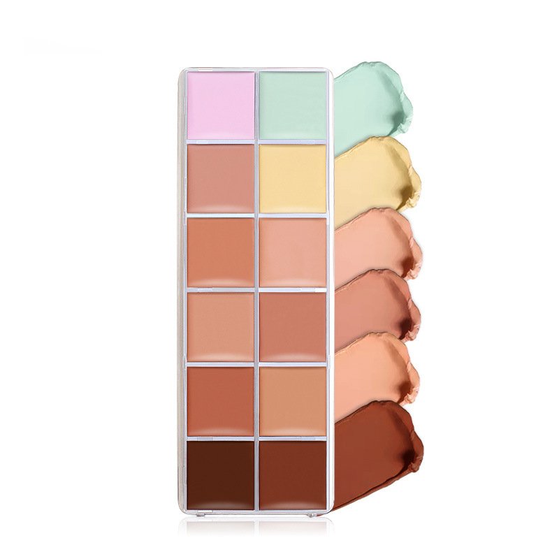 Private Label Pro 12 Color Nude Contour Cream Cover Face Foundation Cream Brighten Corrector Concealer Palette
