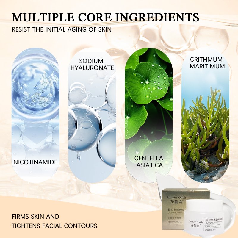 Peptides Improve Rough sagging skin mask,brighten skin and reduce fine lines,treat aging lift wrinkle and firming skin care mask