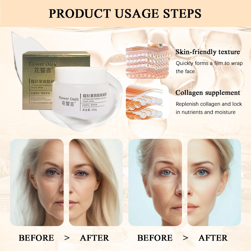Peptides Improve Rough sagging skin mask,brighten skin and reduce fine lines,treat aging lift wrinkle and firming skin care mask
