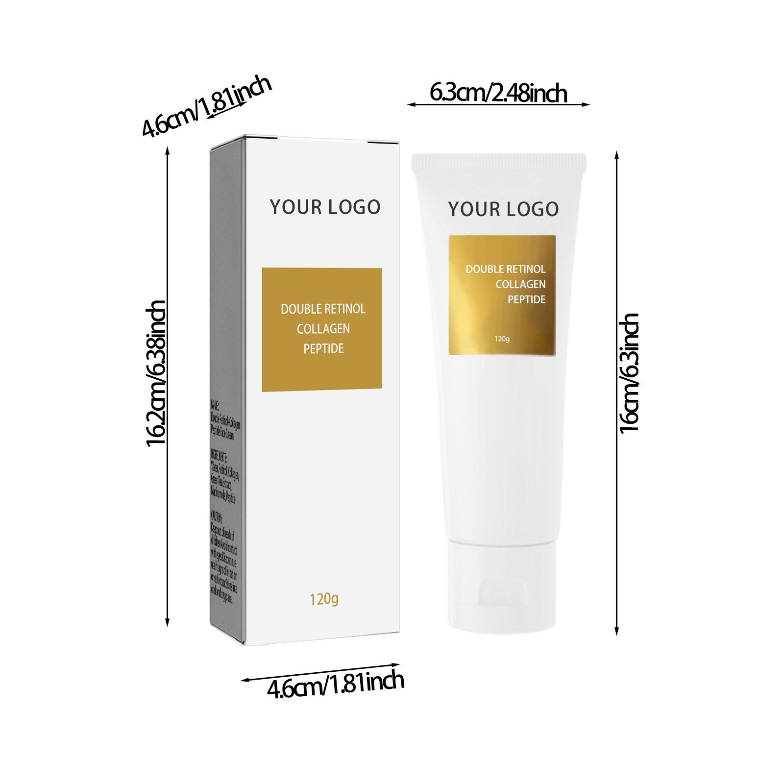 Wholesale Private Label Skincare Moisturizing Whitening Double Retinol Collagen Peptide Face Cream Anti Wrinkle Anti Aging Cream