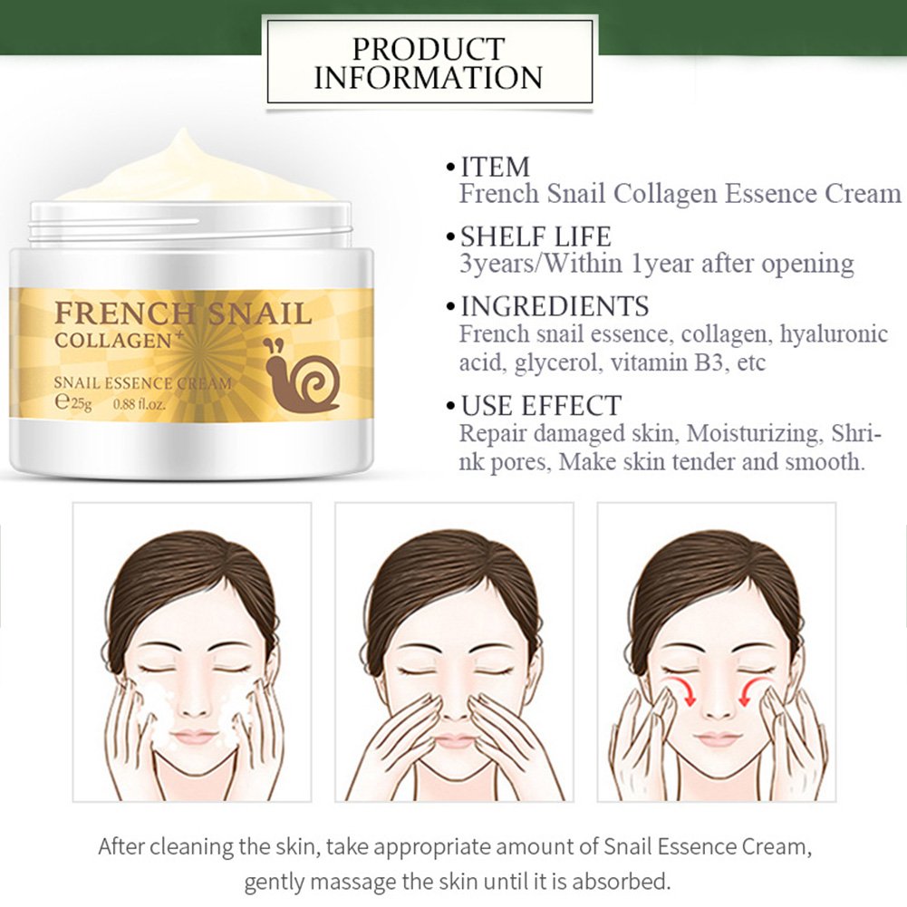 Snail Face Cream Hyaluronic Acid Cream Anti-aging Remove Eye Bag Lifting Firming Fine Lines Facial Skin Care cosmetics Dropship