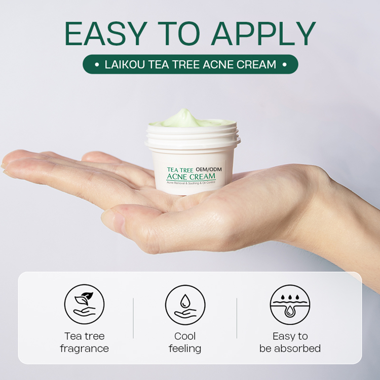 OEM ODM natural face care scars treatment tea tree oil acne face cream for women