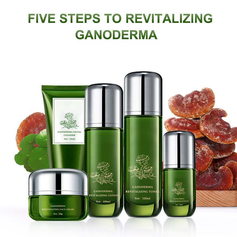 Natural Brightening Moisturizer Face Cream essence toner lotion facial cleanser Ganoderma skin care set