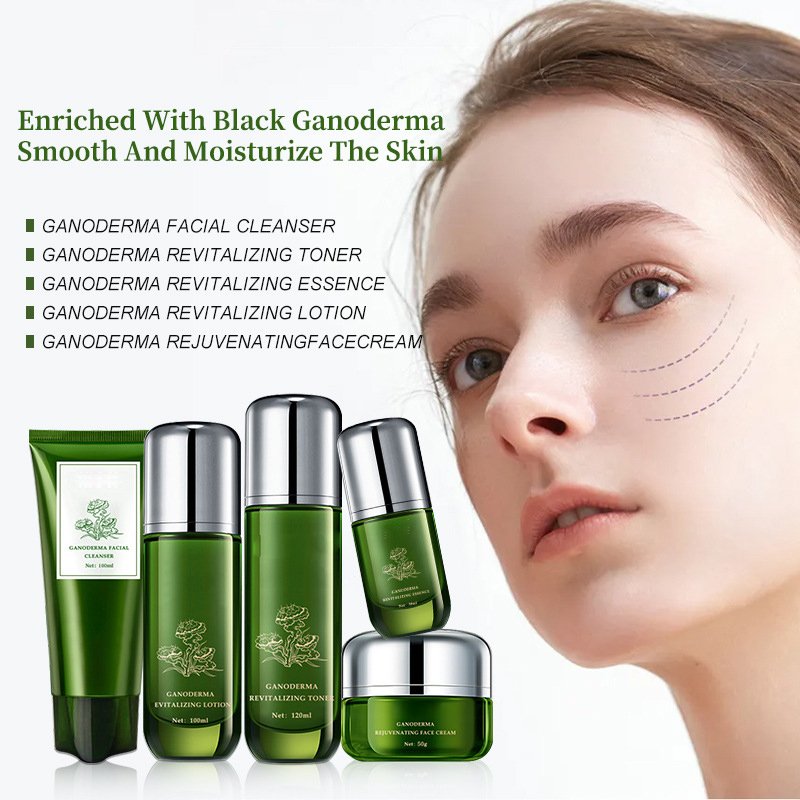 Natural Brightening Moisturizer Face Cream essence toner lotion facial cleanser Ganoderma skin care set