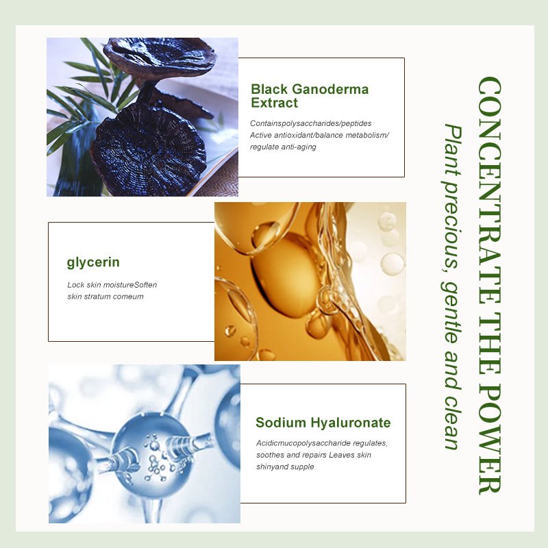 Natural Brightening Moisturizer Face Cream essence toner lotion facial cleanser Ganoderma skin care set
