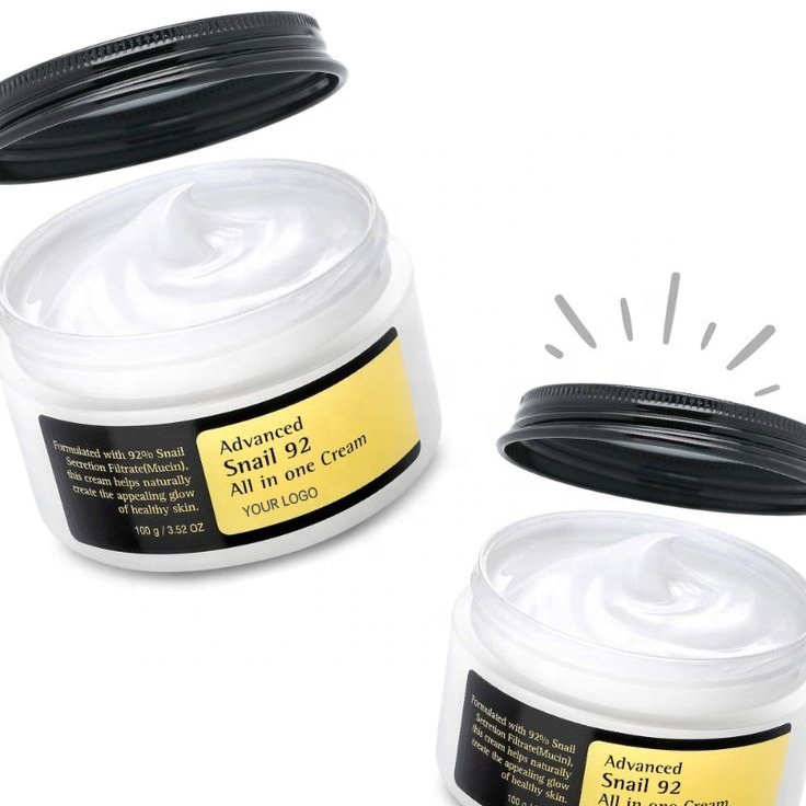 Private Label Snail Mucin 92% Moisturizer 3.52oz/ 100g Daily Repair Face Gel Cream for Dry Sensitive Skin Korean Skincare