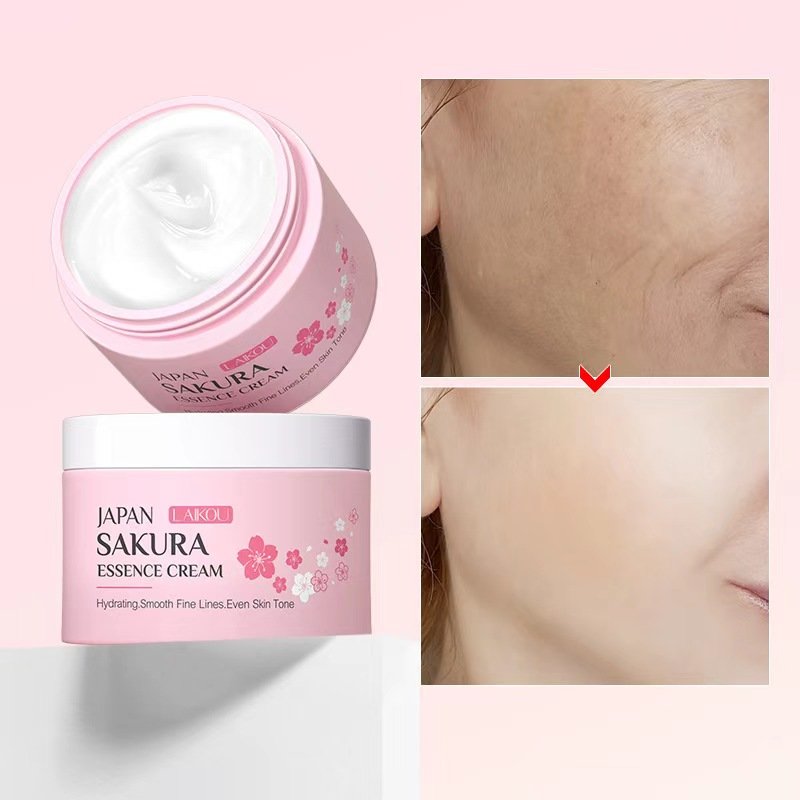 LAIKOU Cherry Blossom Extract essence face cream Moisturizing Cream Lighten Wrinkles and Brighten Skin face cream Skin Care