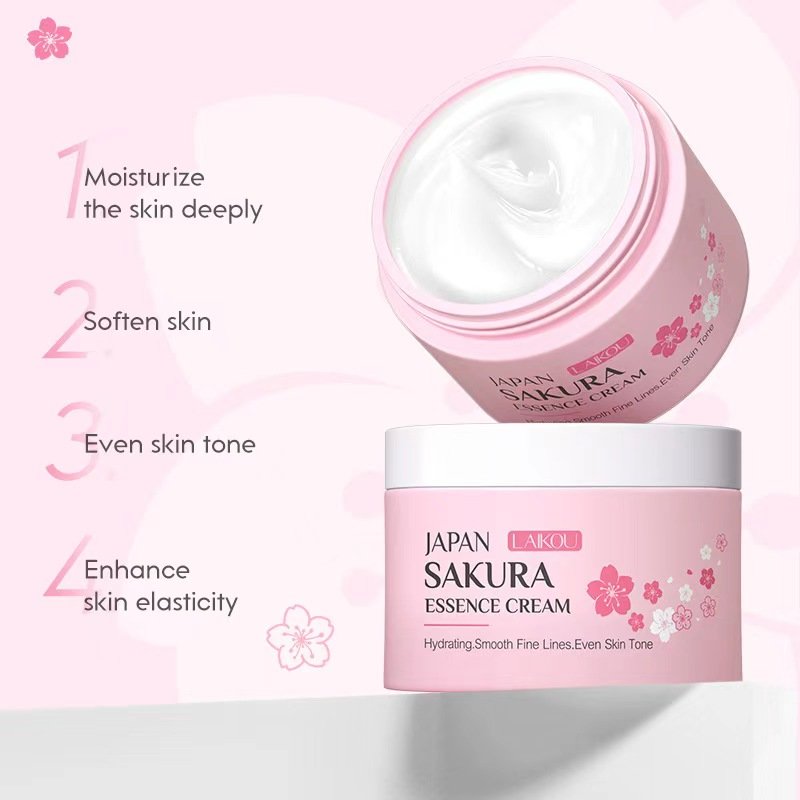 LAIKOU Cherry Blossom Extract essence face cream Moisturizing Cream Lighten Wrinkles and Brighten Skin face cream Skin Care