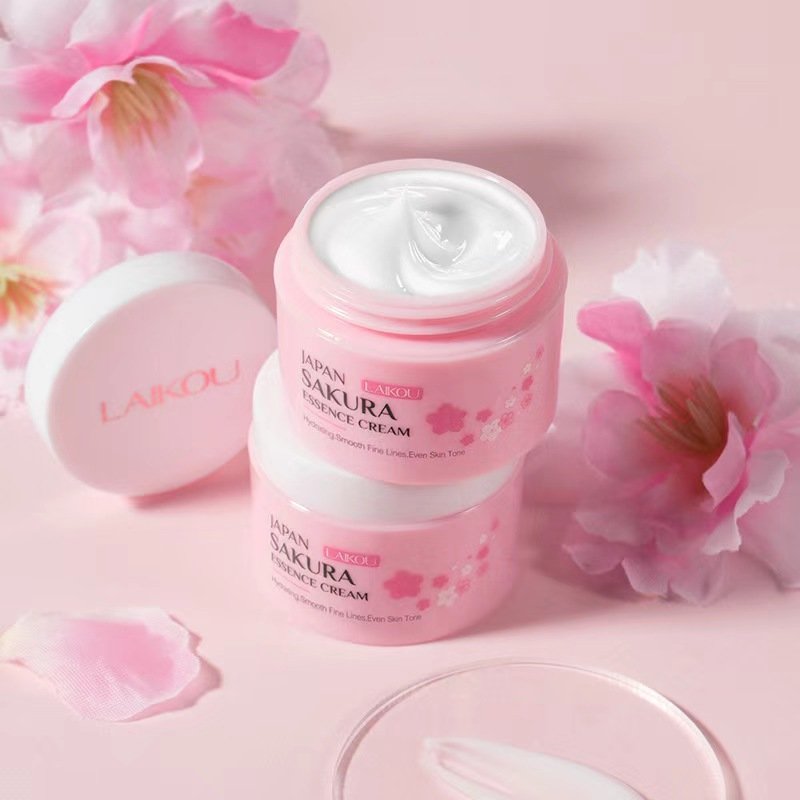 LAIKOU Cherry Blossom Extract essence face cream Moisturizing Cream Lighten Wrinkles and Brighten Skin face cream Skin Care
