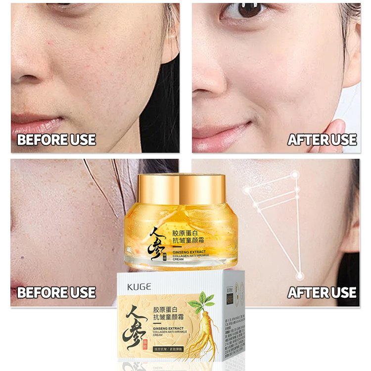 KUGE Moisturizing Essence Hydrating Light Lines Anti-wrinkle repairing Skin Care Ginseng Extract Lotion Face Cream