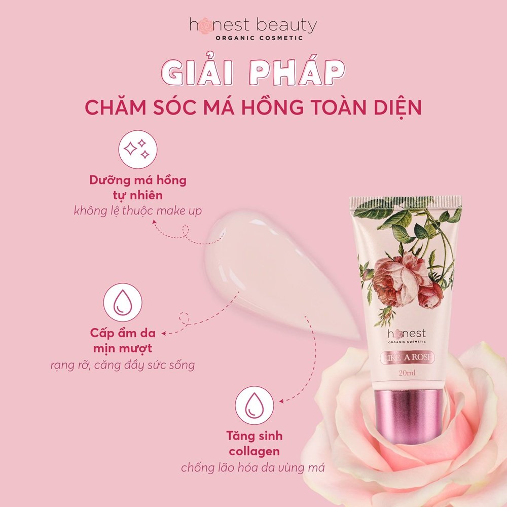 All Day Usage Skin Soothing 20ml Anti-inflammatory Honest Beauty Like A Rose Prevents Aging Process Face Cream