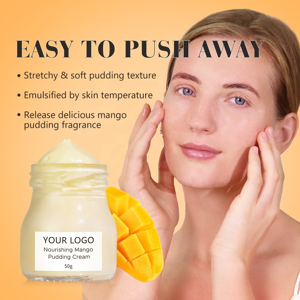 Private Label Hydrating Moisturizer Antiaging Smooth Nourishing Mango Pudding Face Cream & Lotion