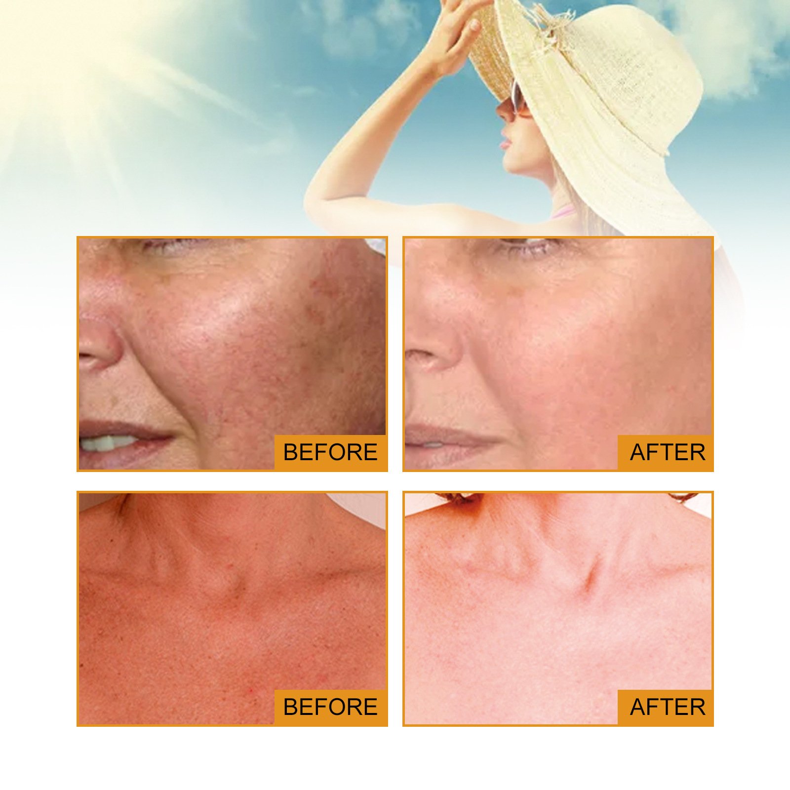 Hoygi SPF50 Sunblock Cream Moisturizer Whitening Waterproof Skin Protective Face Cream Sunscreen Cream
