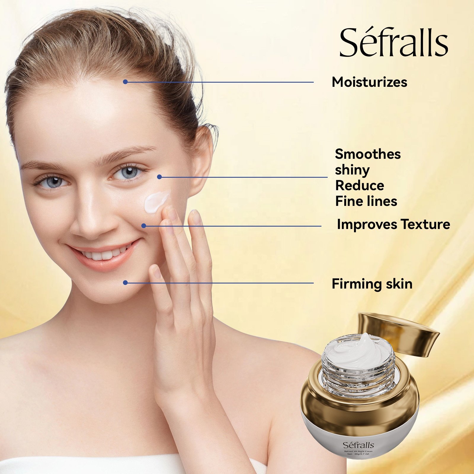 VA facial retinol cream oem odm face cream & lotion skin care products Nourishing Herbal Silicone-Free