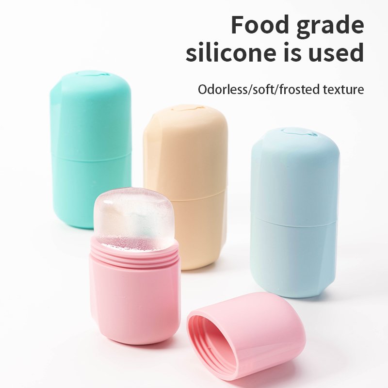 Ice Face Roller Massager De-Puff Eye Bags Migraine Pain Reduction Reusable Massage Silicone Ice Mold Skin Care