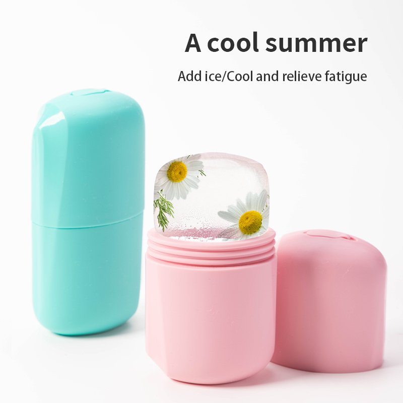 Ice Face Roller Massager De-Puff Eye Bags Migraine Pain Reduction Reusable Massage Silicone Ice Mold Skin Care