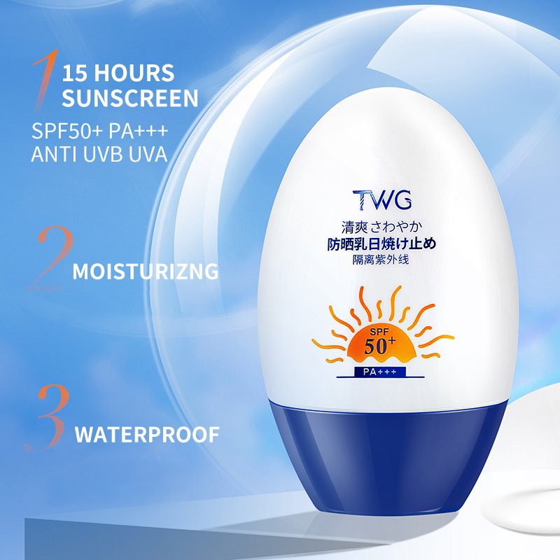TWG sunblock spf 50 Face Cream and Lotion Natural Waterproof Sweatproof Skin Protective sun screen lotion
