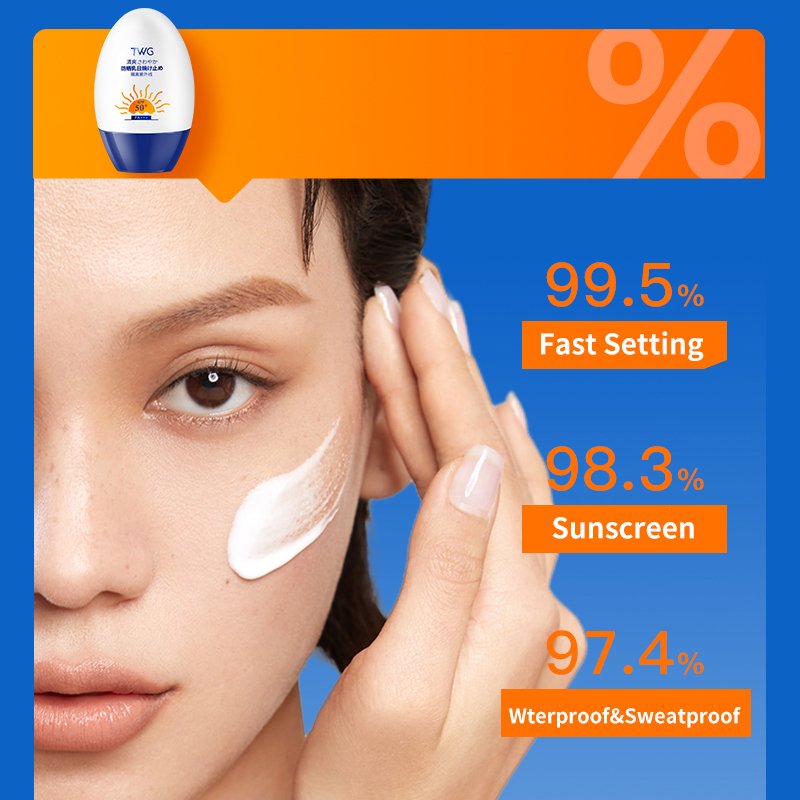 TWG sunblock spf 50 Face Cream and Lotion Natural Waterproof Sweatproof Skin Protective sun screen lotion