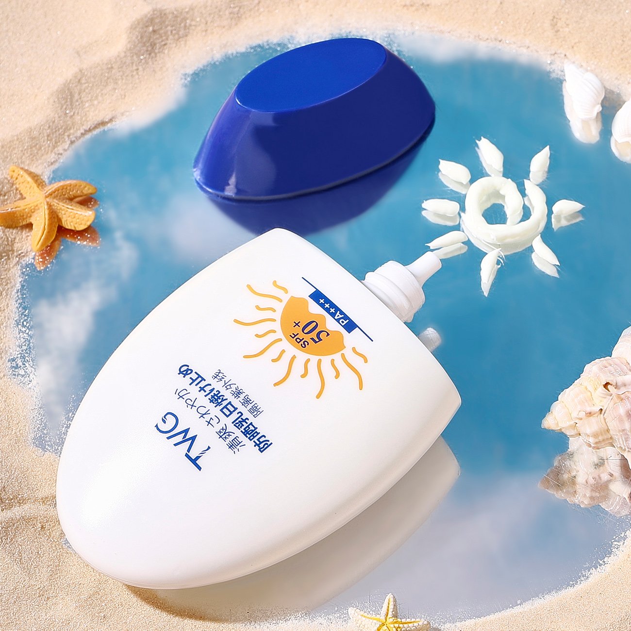 TWG sunblock spf 50 Face Cream and Lotion Natural Waterproof Sweatproof Skin Protective sun screen lotion