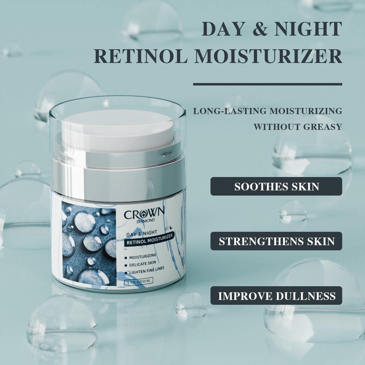 Private Label Day Night Facial Skincare Lightening Anti Aging Wrinkle Whitening Moisturizing Retinol Collagen Men Face Cream