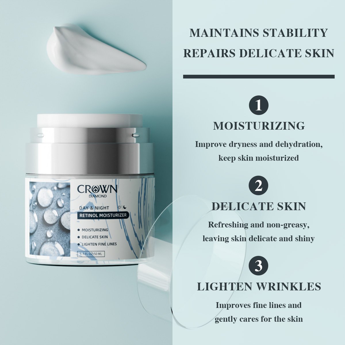 Private Label Day Night Facial Skincare Lightening Anti Aging Wrinkle Whitening Moisturizing Retinol Collagen Men Face Cream