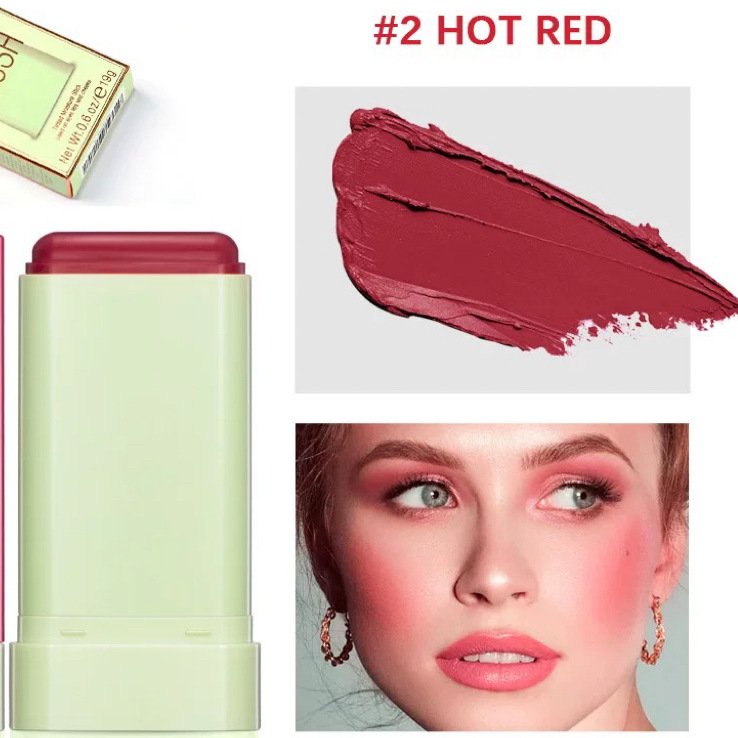 Natural Lightweight Moisturizer Blush Stick Cheek Lip Tint Waterproof Cream Silky Multiple Use Active Makeup Blush Stick