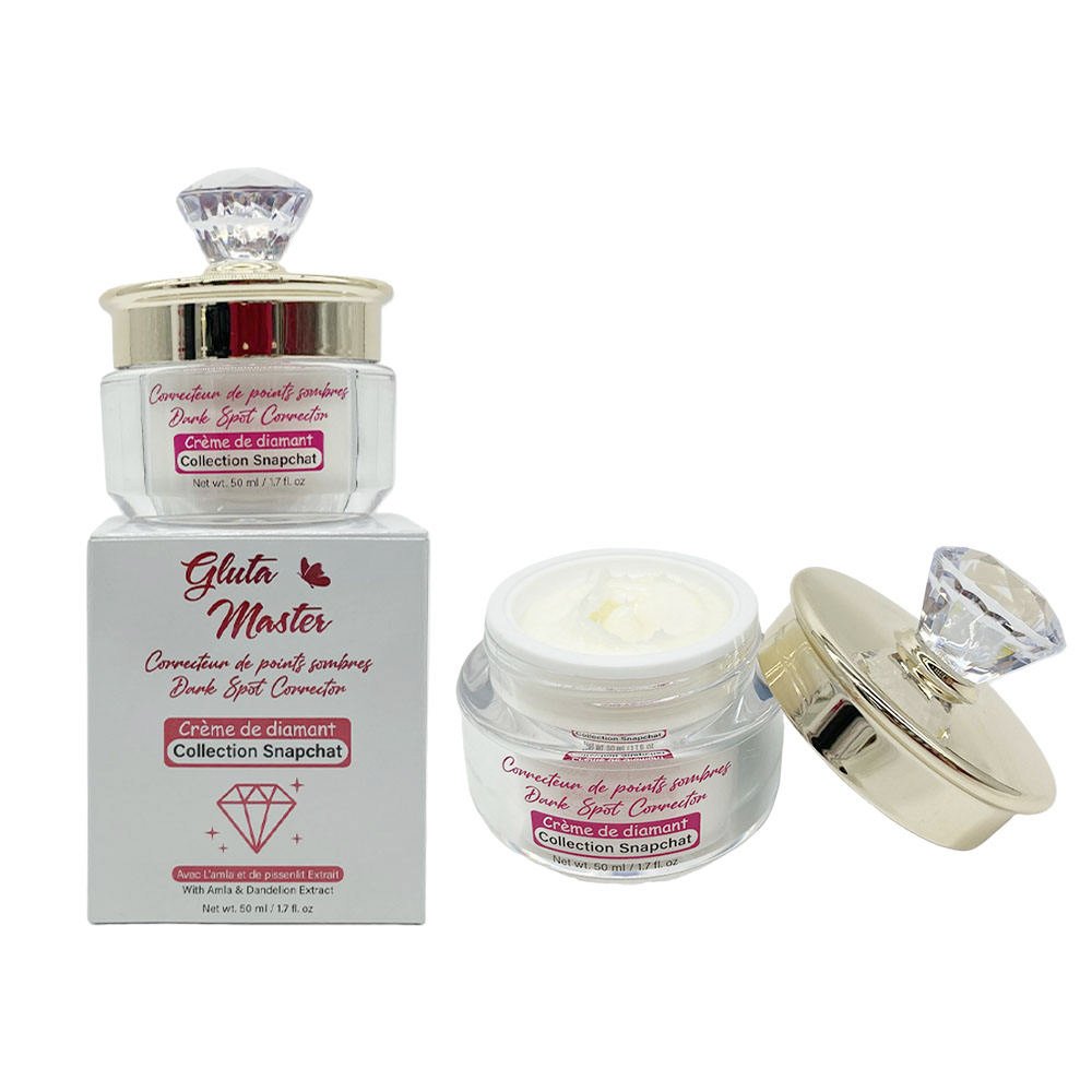 Gluta Master Diamond Glow Dark Spot Corrector Face Cream with Glutathion Super Lightening Black Skin Shine Beauty Cream