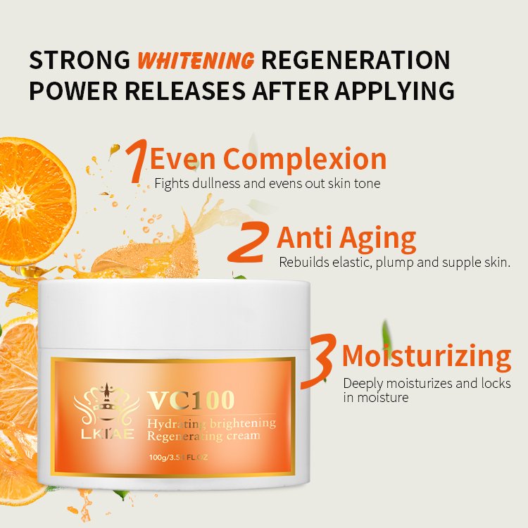 LKIAE Best Sellers Product Natural Aloe Vera Vitamin C Hydrating Remove Wrinkles Anti-Aging Brightening Face Cream Supplier