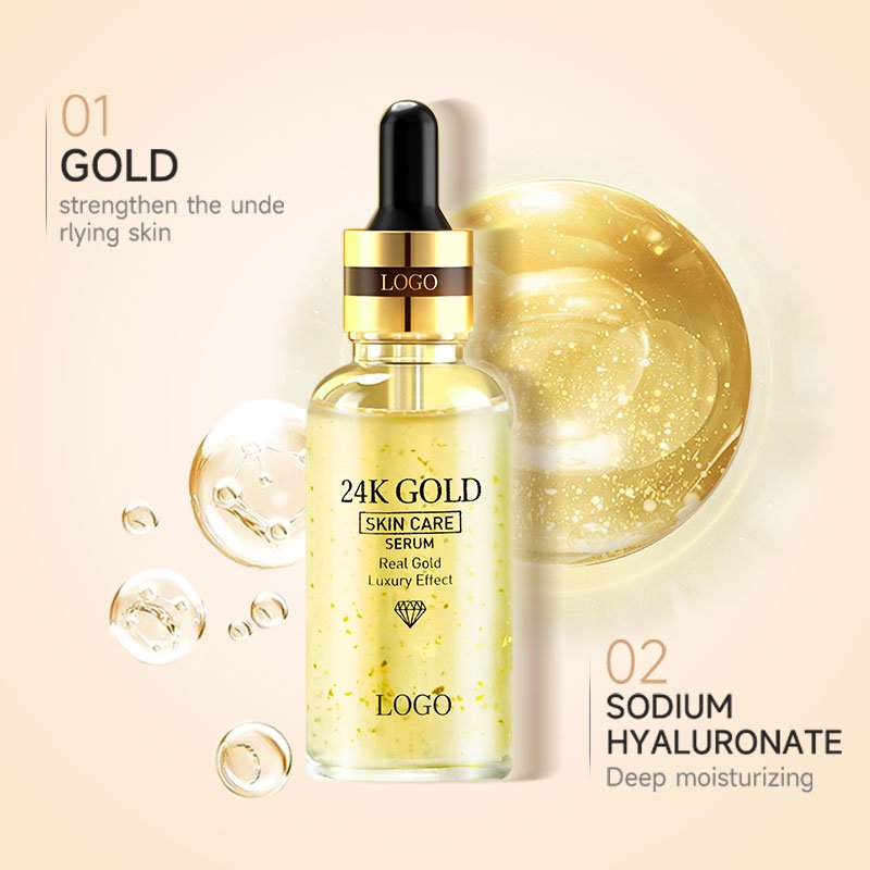 TIKTOK Skin Care Anti Aging 24k gold Serum Whitening Vitamin C Serum facial moisturizing skin whitening 24k pure gold serum
