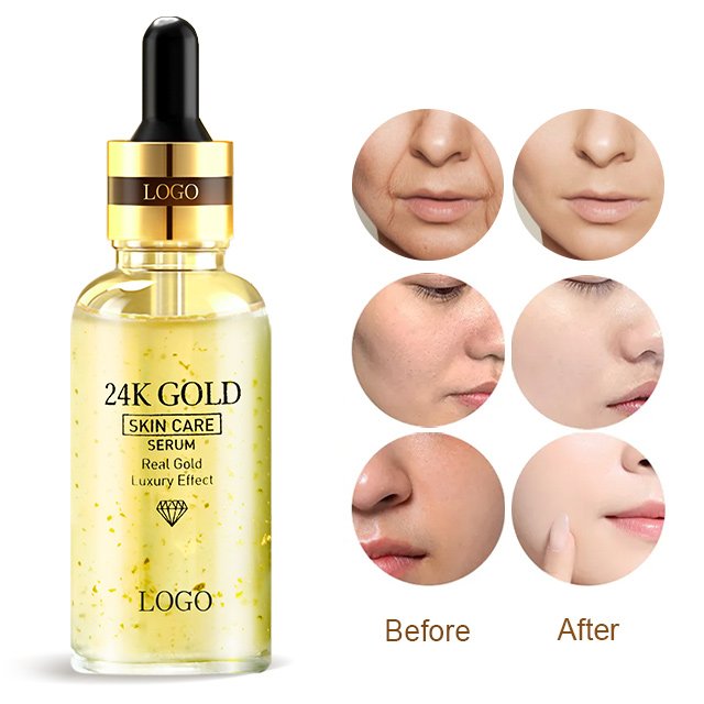 TIKTOK Skin Care Anti Aging 24k gold Serum Whitening Vitamin C Serum facial moisturizing skin whitening 24k pure gold serum