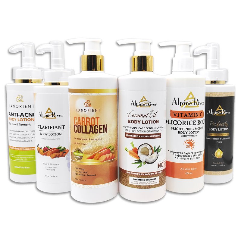 LANORIENT Body Care Products Natural Organic Vitamin C Skin Whitening Turmeric Removing Dark Spots Body Face Cream & Lotion