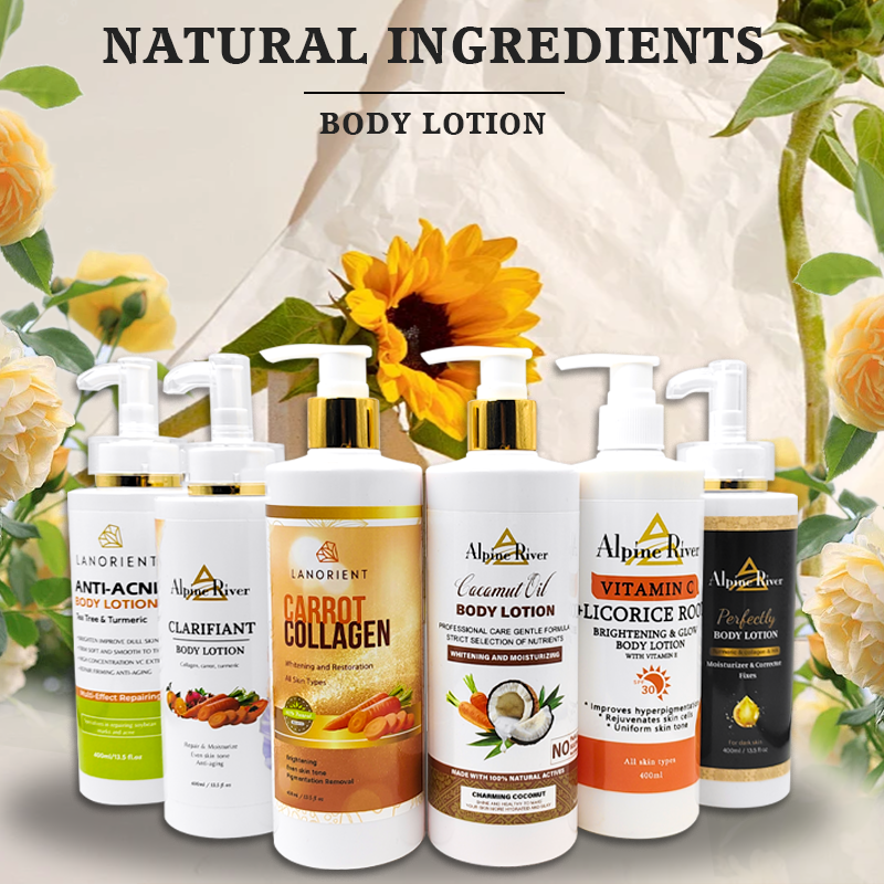 LANORIENT Body Care Products Natural Organic Vitamin C Skin Whitening Turmeric Removing Dark Spots Body Face Cream & Lotion