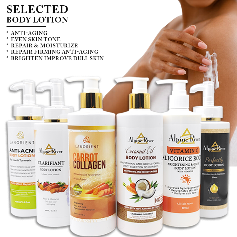 LANORIENT Body Care Products Natural Organic Vitamin C Skin Whitening Turmeric Removing Dark Spots Body Face Cream & Lotion