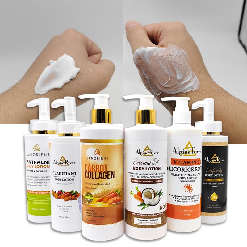 LANORIENT Body Care Products Natural Organic Vitamin C Skin Whitening Turmeric Removing Dark Spots Body Face Cream & Lotion