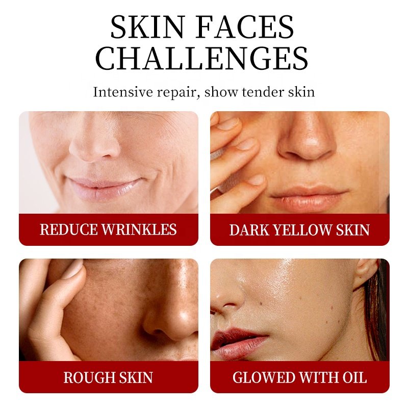 OEM Sample 30ML Wholesale Cosmetic Gel Cream Wrinkle Moisturizer Gold Aging Face Snail Serum Skin Serum For Face Whitening