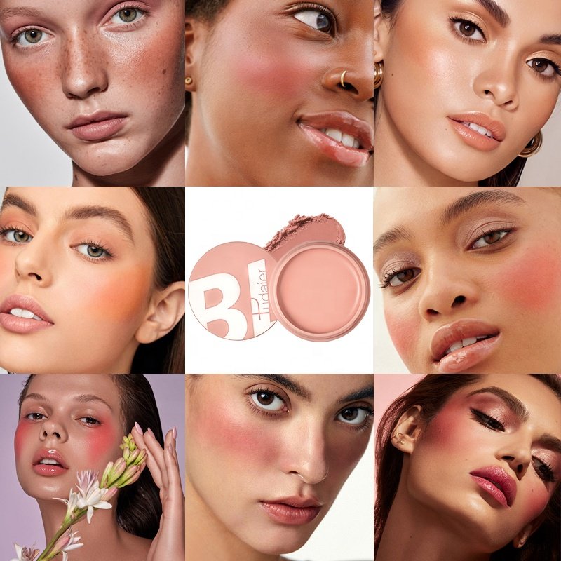 Pudaier Hot Selling High Pigment Face Makeup 9 Colors Blush Cream Private Label Blusher Waterproof sweatproof Blusher wholesale
