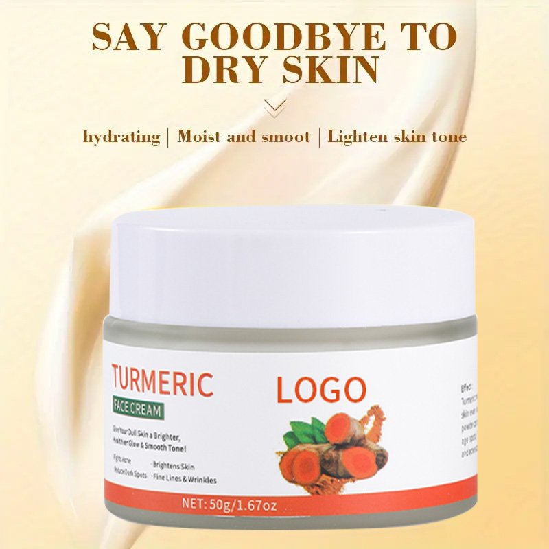 private label OEM natural organic skin care whitening moisturizer acne removal turmeric face cream