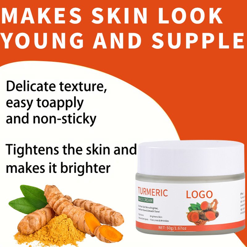 private label OEM natural organic skin care whitening moisturizer acne removal turmeric face cream