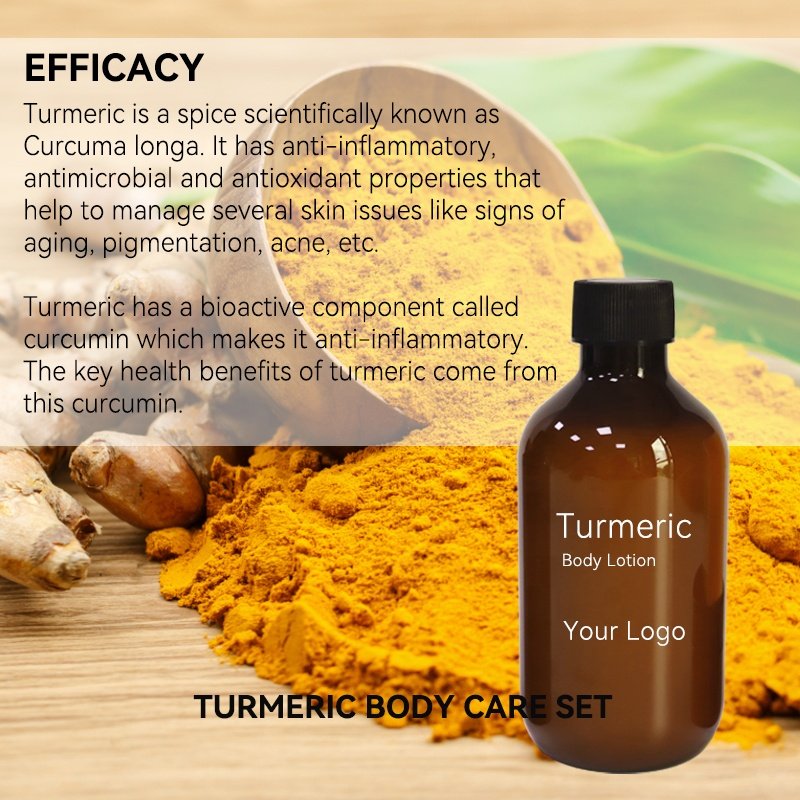 whitening glow turmeric serum oil soap face cream skin care set