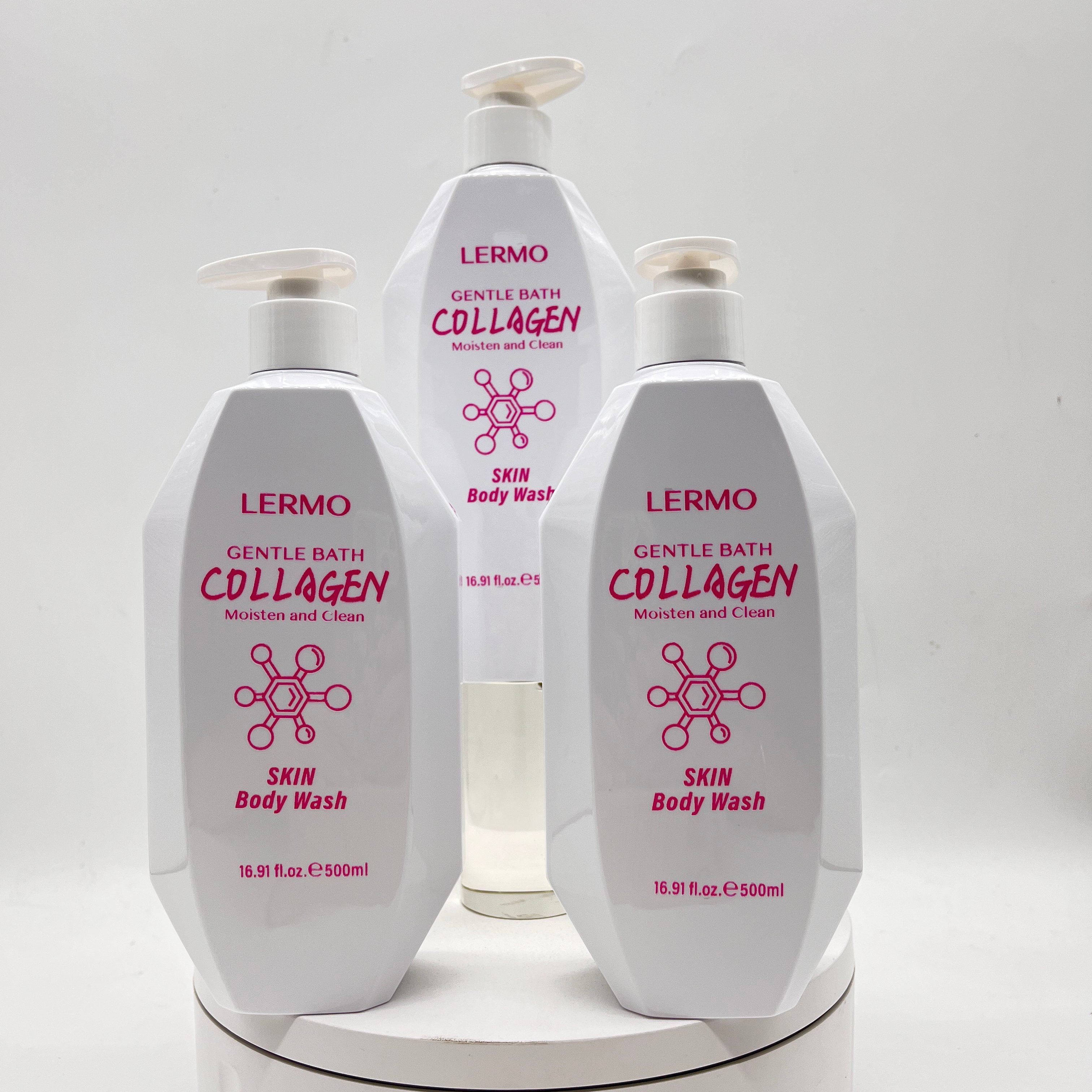 LERMO Facial Collagen Moisturizing Skin Set Skincare Sets Soft Body Wash Body lotion Foaming Cleansing Mousse face cream