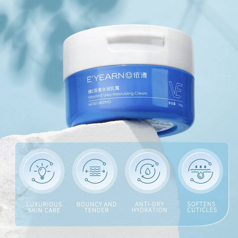 OEM Private Label Natural Skincare Vitamin E Face Cream Soft Keratin Rejuvenating Moisturizing Urea Cream for Face and Body