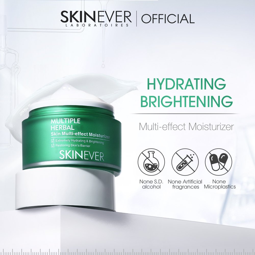 SKINEVER Multiple Effect Moisturizer Herbal Face Cream with Whitening Acne Treatment Collagen Snail Retinol Rice for Facial Use