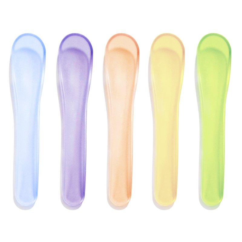 Custom Logo Jade Makeup Spoon Face Cream Scoop Mini Pink Quartz Cosmetic Spatula